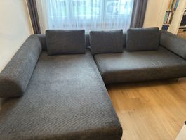 Gemütliches Ecksofa, Grau
