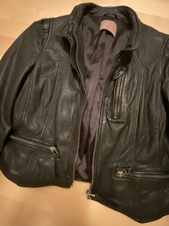 Giacche: Stylische Lederjacke schwarz von Saint Tropez – Usato da Arosa venduto da Domi_ZH 2