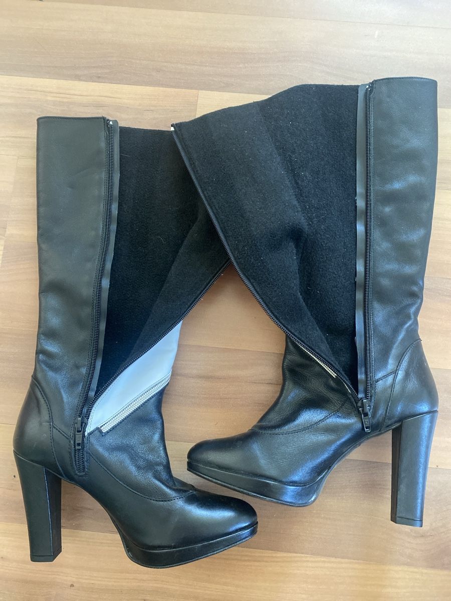 Scarpe da donna: Schwarzweisse Lederstiefel Grösse 38 – Usato da Schmitten FR venduto da noa_vm8b 2
