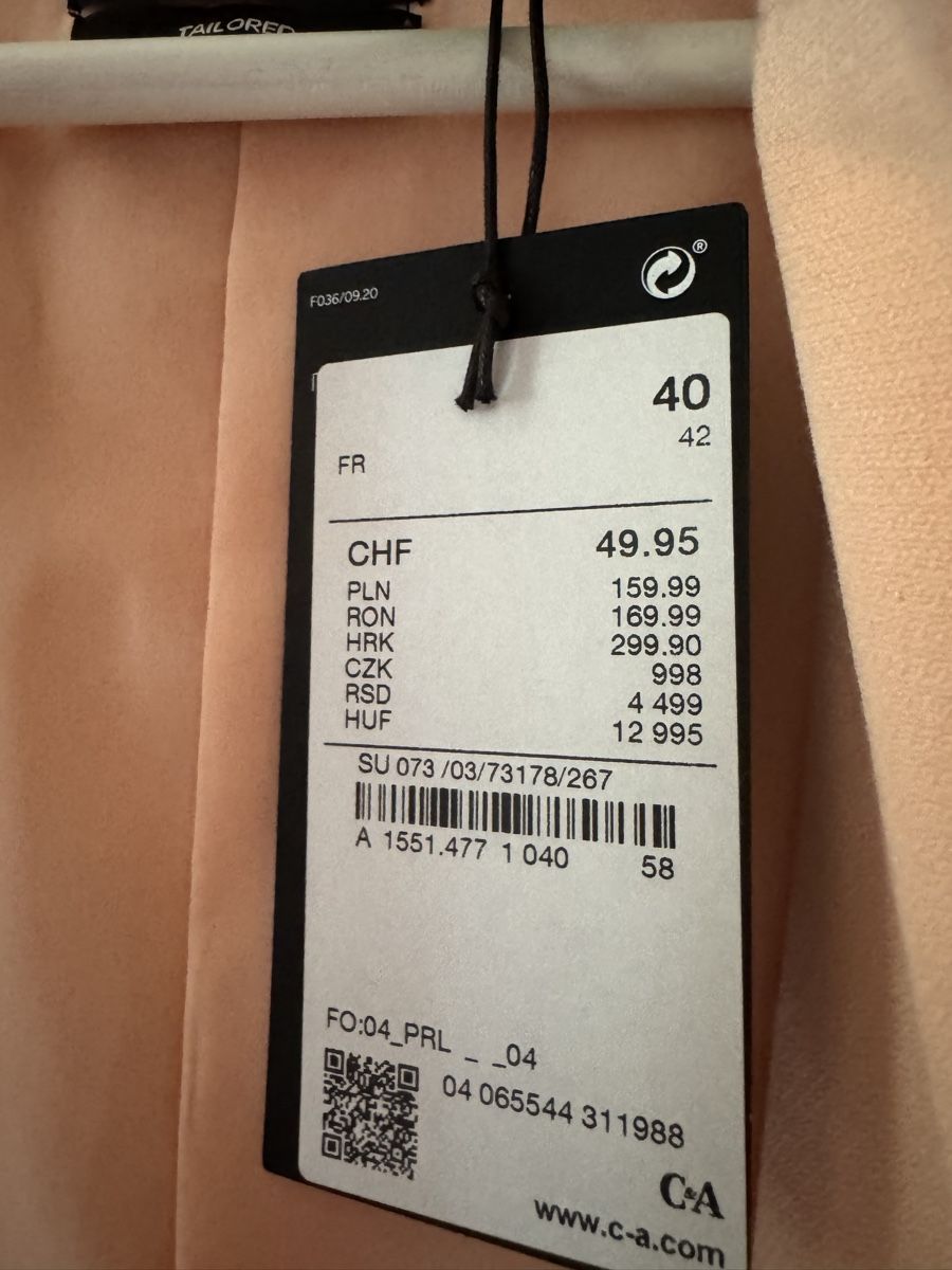 C&A Completi & Tailleur: Neuer blazer 42 – Nuovo e nell'imballaggio originale da niederhasli venduto da gwe_8l5q 1