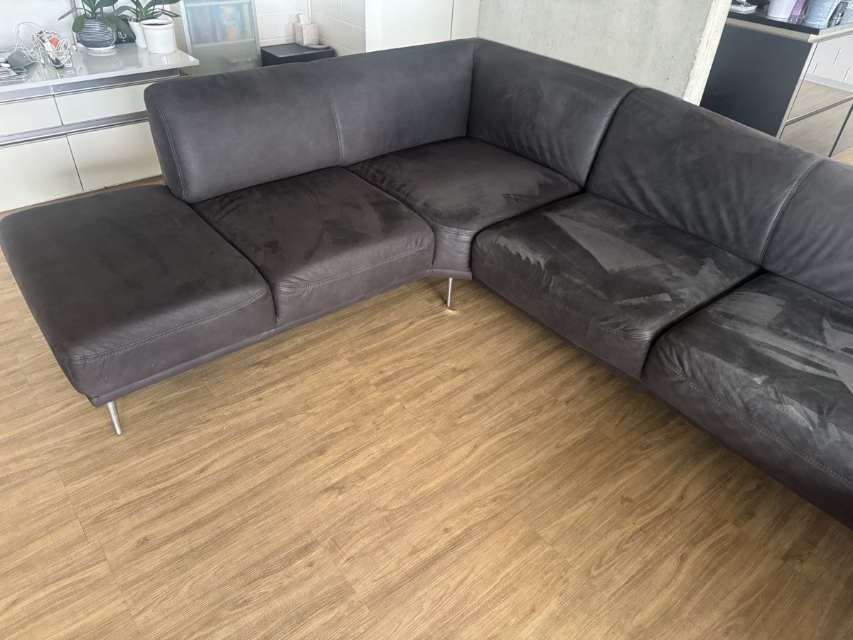 Divani: Grosses Ecksofa, dunkelgraues Microfaser, Top Zustand! – Usato da Schnottwil venduto da Garuso 7