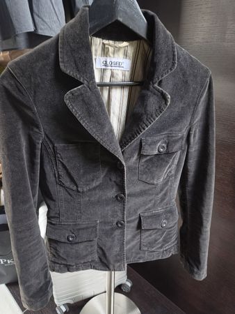Lässiger schwarze CLOSED Samt  Blazer Jäckchen Gr.S