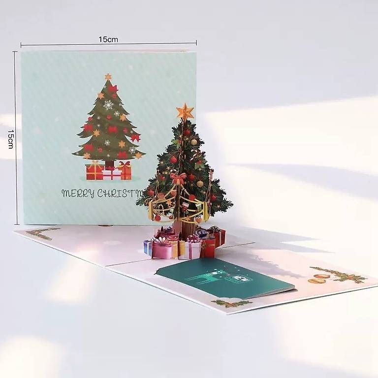 Cartoline: 3D Pop-Up Weihnachtsbaum-Karte mit Umschlag – Nuovo e nell'imballaggio originale da Zürich venduto da Grussatelier