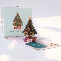 3D Pop-Up Weihnachtsbaum-Karte mit Umschlag