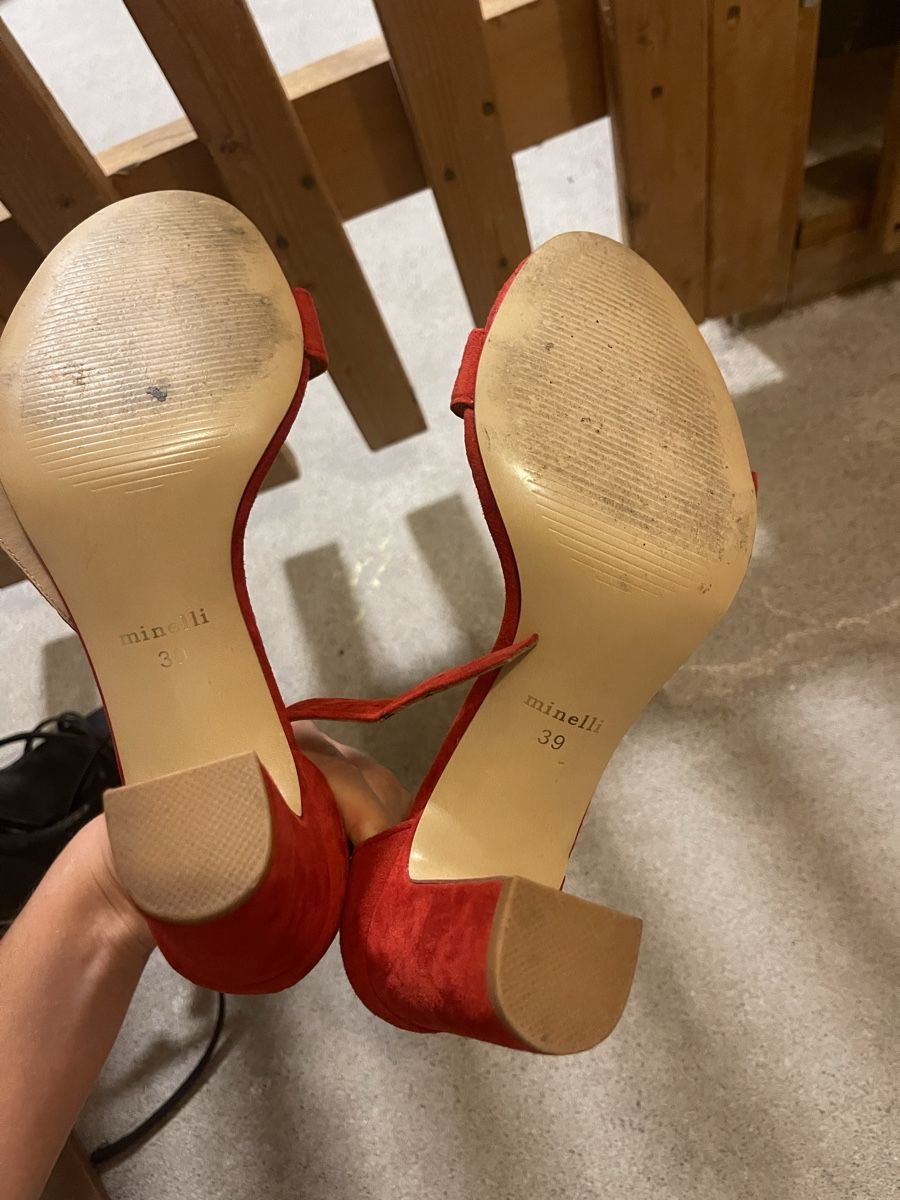 Scarpe da donna: Rote Minelli Sandalen mit Absatz Gr 39 – Nuovo (secondo la descrizione) da Horgen venduto da Ed0 4