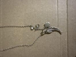 Echt Silber Kette mit 4 Anhängern