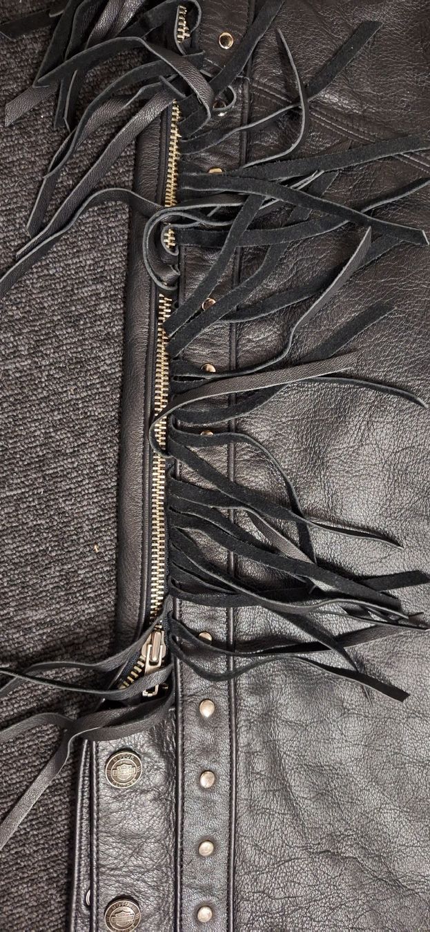 Harley-Davidson Pantaloni: Harley-Davidson Leder Chaps Fransen Nieten L  – Nuovo (secondo la descrizione) da Brugg AG venduto da bacbac5757 3