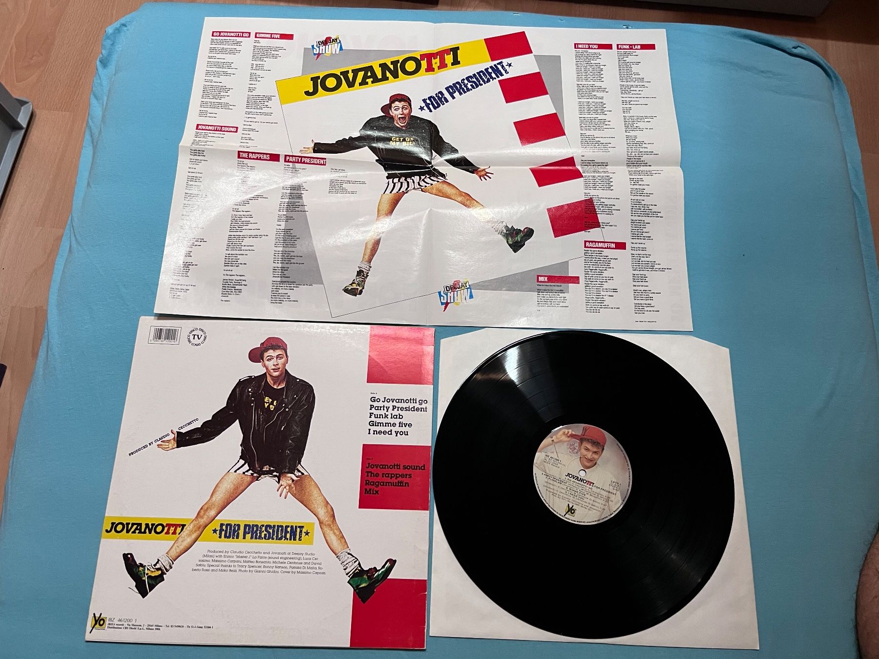Schallplatten: Jovanotti - For President mit Poster/Texten – Gebraucht aus Giebenach von Wurlitzer70 1