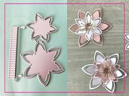 Blume / Blüte -  leicht 3D   - Stanzschablone
