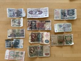 Sammlung alter Geldscheine, diverse Länder