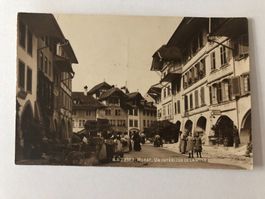 Morat / Murten un interieur de la ville Fotokarte