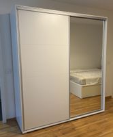 Kleiderschrank Schiebetüren mit Spiegel REVA (180 cm) weiss