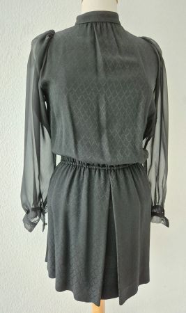 GRIFF' STYL PARIS 42 L MADE FRANCE KLEID DRESS SCHWARZ TOP