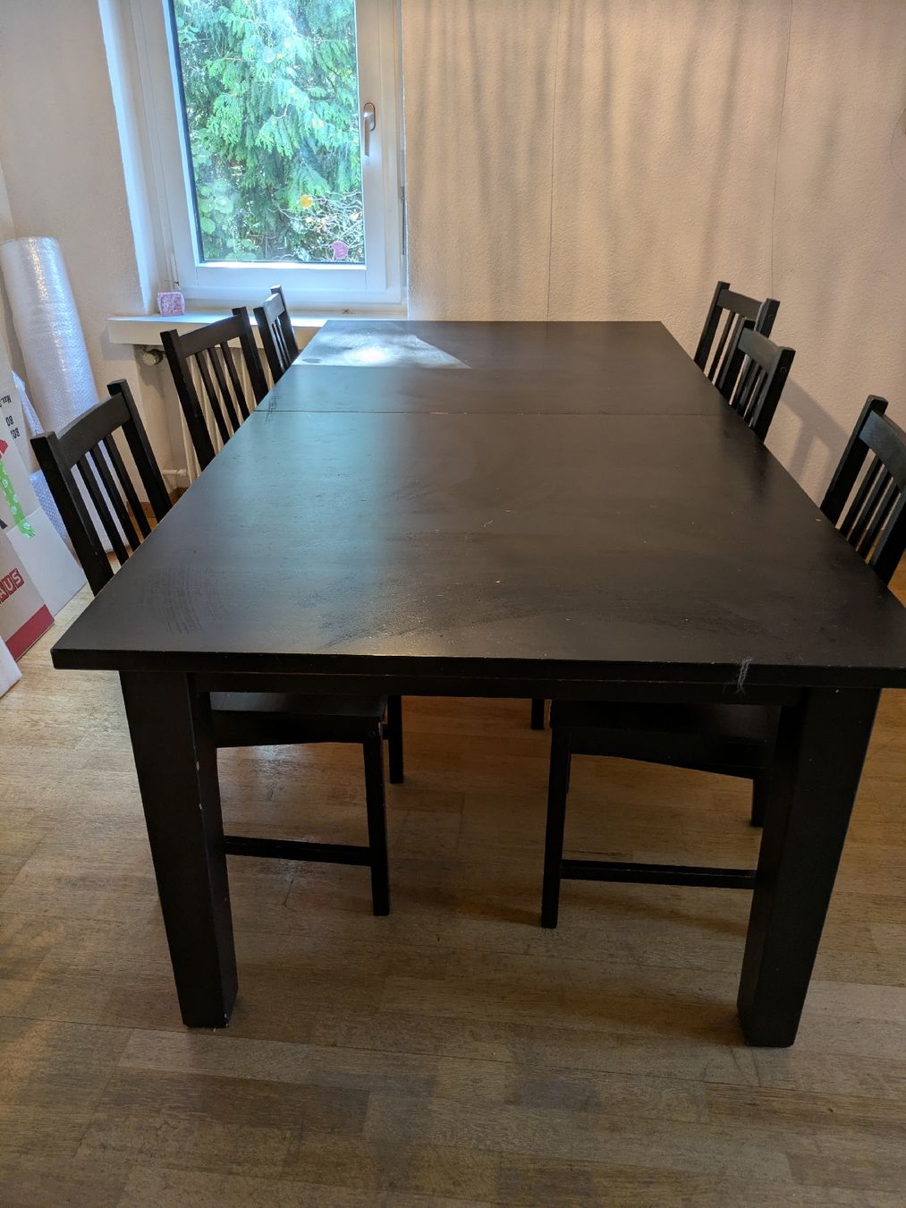 Ikea Tische: Dining Table (extendable) and 8 Chairs Black Used – Gebraucht aus Uitikon Waldegg von reb_b5wb 3