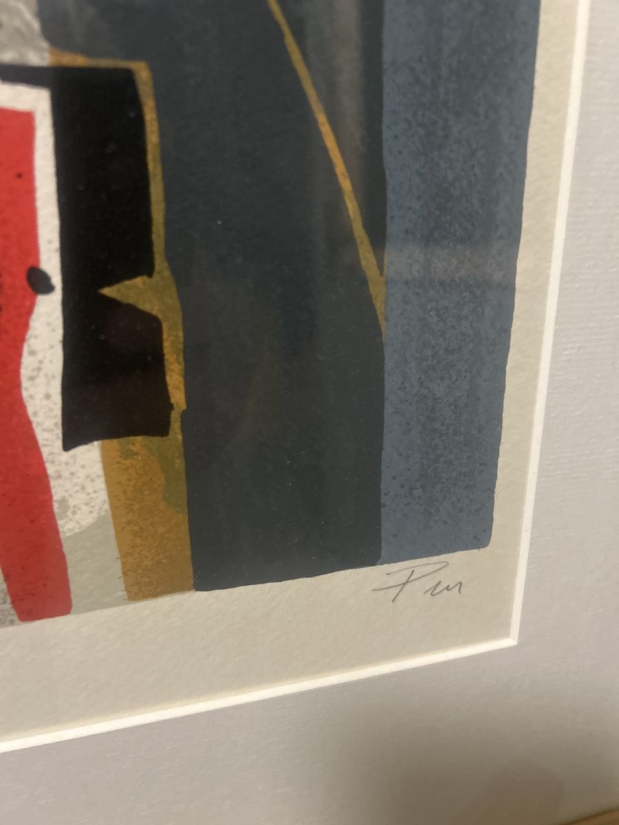 Grafica & Litografie: Adriano Piu Lithographie, handsigniert, gerahmt – Usato da Glarus venduto da KunstWerkEr-LS87 2