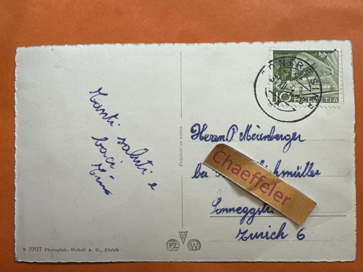Ansichtskarten: 1951 Pontresina Winter  – Defekt aus Zürich von Chaeffeler 1