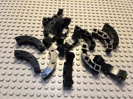 LEGO 8x Stein vierter Kreis 4x4 (48092) schwarz