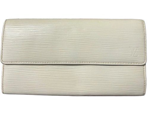 Louis Vuitton Portafogli: Louis Vuitton Sarah Wallet - Epi Leder - weiss – Usato da Oensingen venduto da TheBaggyClub