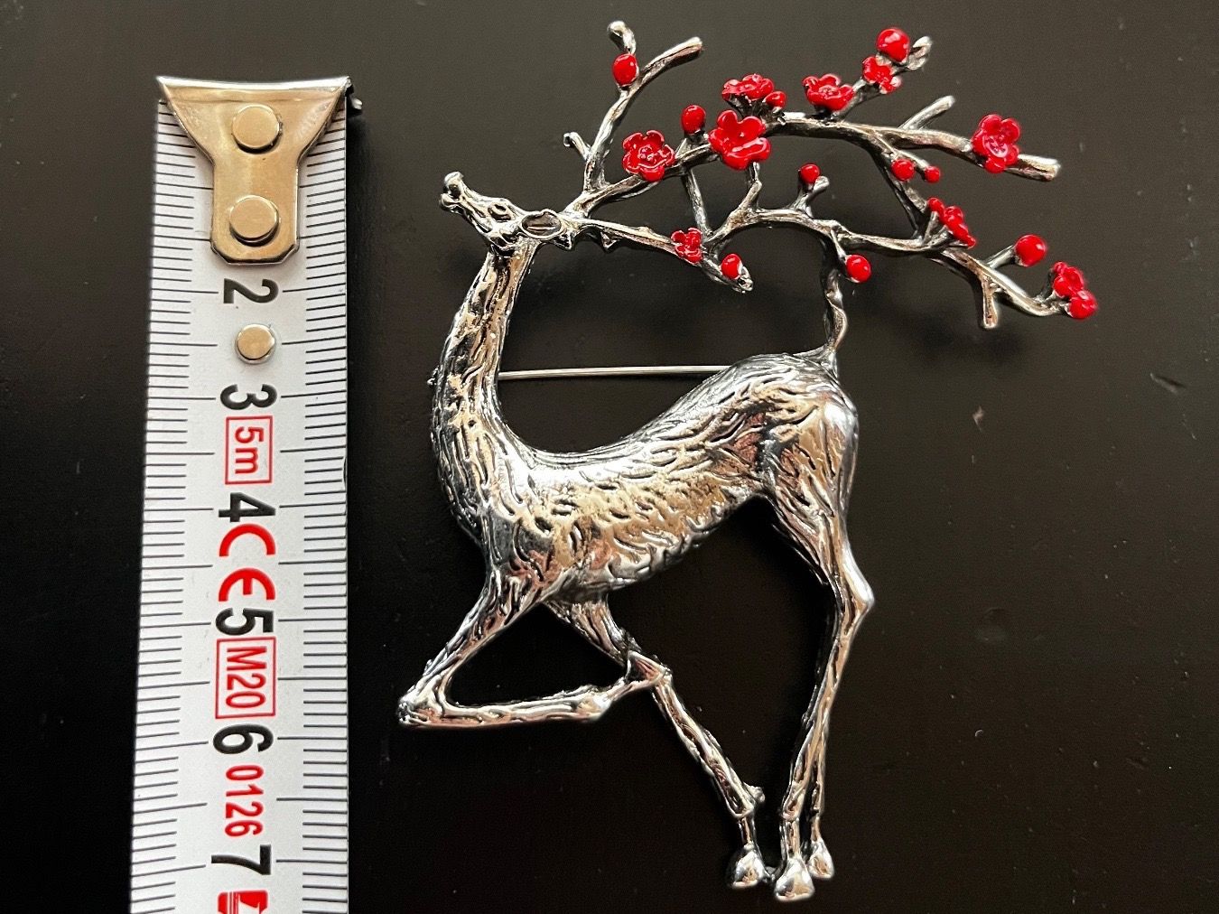 Spille & Fermagli: Brosche/Amulett ( 2 in 1) Hirsch mit Blumen – Nuovo (secondo la descrizione) da Gams venduto da Mariawicca 5