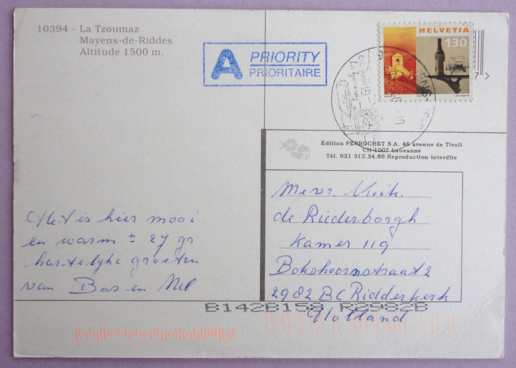 Cartoline postali: La Tzoumaz - Mayens-de-Riddes – Difettoso da Fétigny venduto da Billy2miny 1