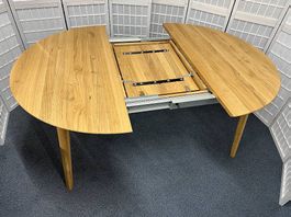 runder Tisch OREGON Wildeiche massiv D 120 x 165 cm