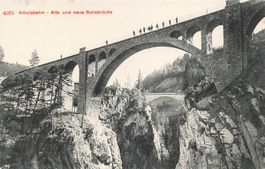 Albulabahn alte und neue solisbrücke