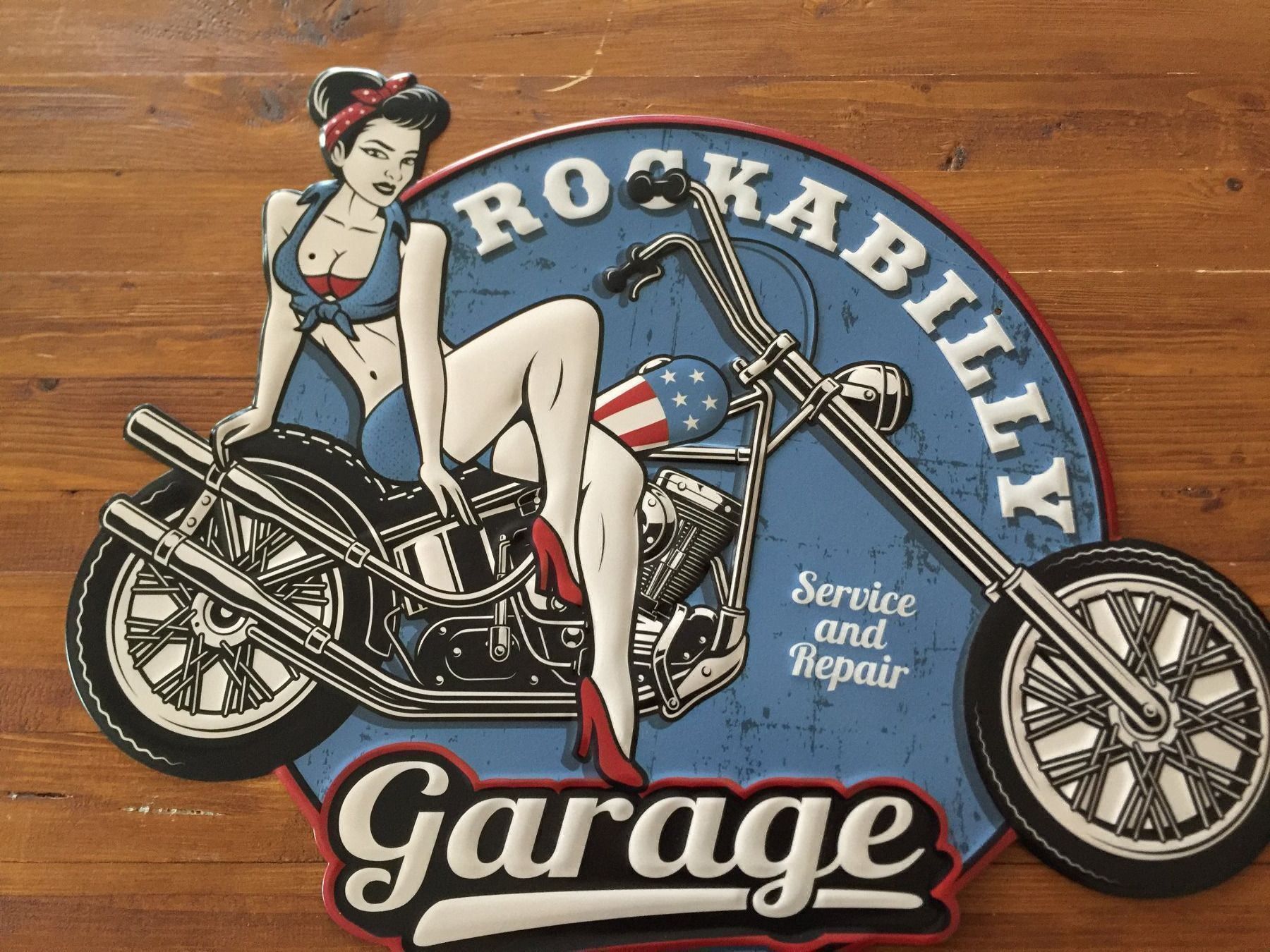 Schilder: Grosses Schild Motorrad Rockabilly – Neu und originalverpackt aus Kirchdorf AG von coco123 1