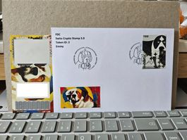 FDC Ausschnitt Swiss Crypto Stamp 3.0, ID2, Emmy
