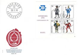 FDC Brief INTERNABA-Block 1974
