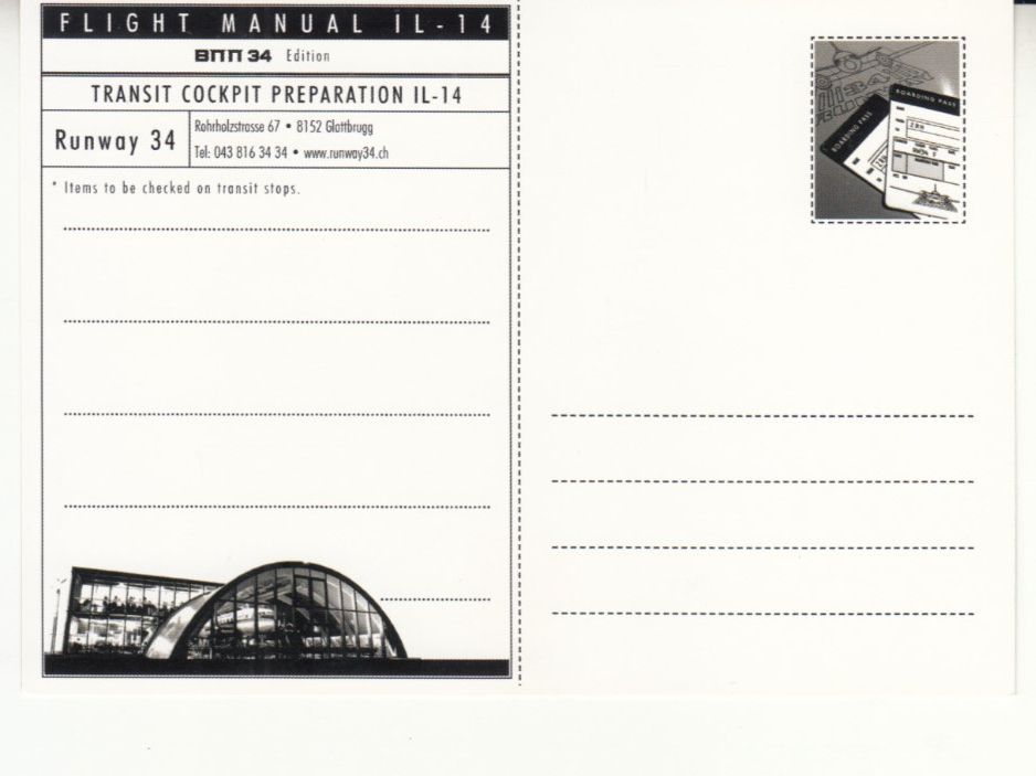 Cartoline postali: ILYUSHIN IL-14 – Usato da Bürglen TG venduto da StampGraf 1