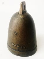 Glocke Bronze Paris 2 Vintage Antik Höhe 10 cm