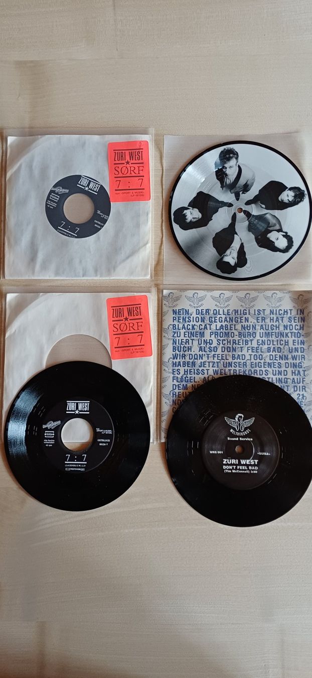 Dischi in vinile: 7" Singles Züri West, Phon Roll und Daniel Siegrist – Nuovo e nell'imballaggio originale da Dieterswil venduto da Jackie63