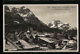 Gsteig, Ortsansicht mit Olden- und Schla