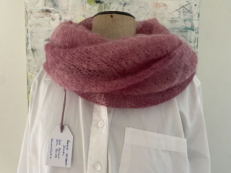Bis20.9. SOMMERSALE Schlauchschal -handgestrickt -rosa