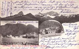 Les Avants VD Dorf Bahnhof und Dent de Jaman