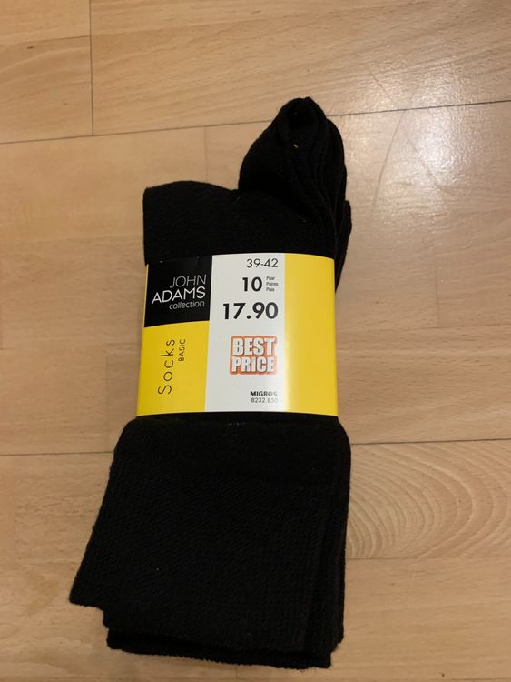 10 Paar Lange Schwarze Socken Von AZZORI - Extra Hoch Für Schuhgrößen 5.5-12