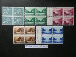 PP 1956 postfrische Viererblöcke