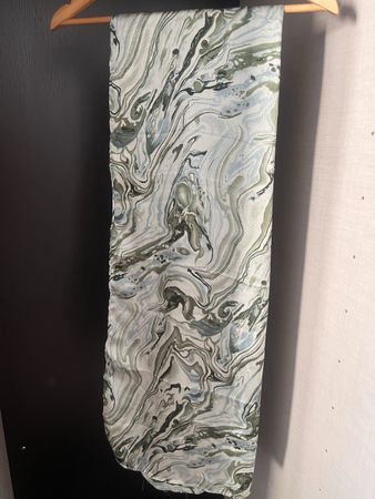 Stola leggera fantasia marmorizzata verde e azzurro – acquis