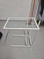IKEA Beistelltisch - weiss mit Glasplatte - VB