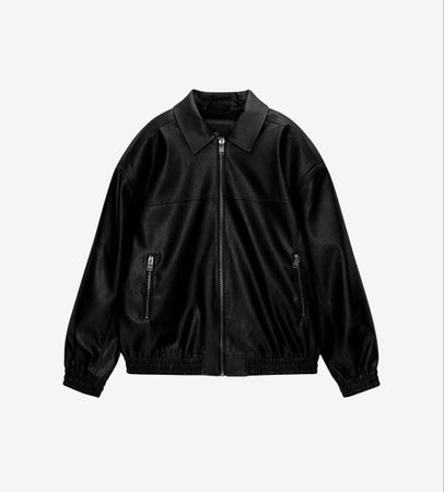 Lederjacke, Schwarz, Neu!