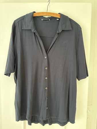 Marc O'Polo Hemd, Kurzarm, XXL, Dunkelblau