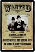 Blechschild-WANTED LAUREL&HARDY