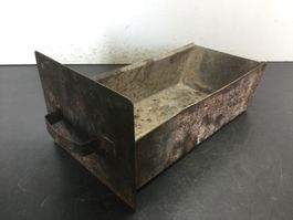Antike Aschen Blech - Metallschublade Vintage
