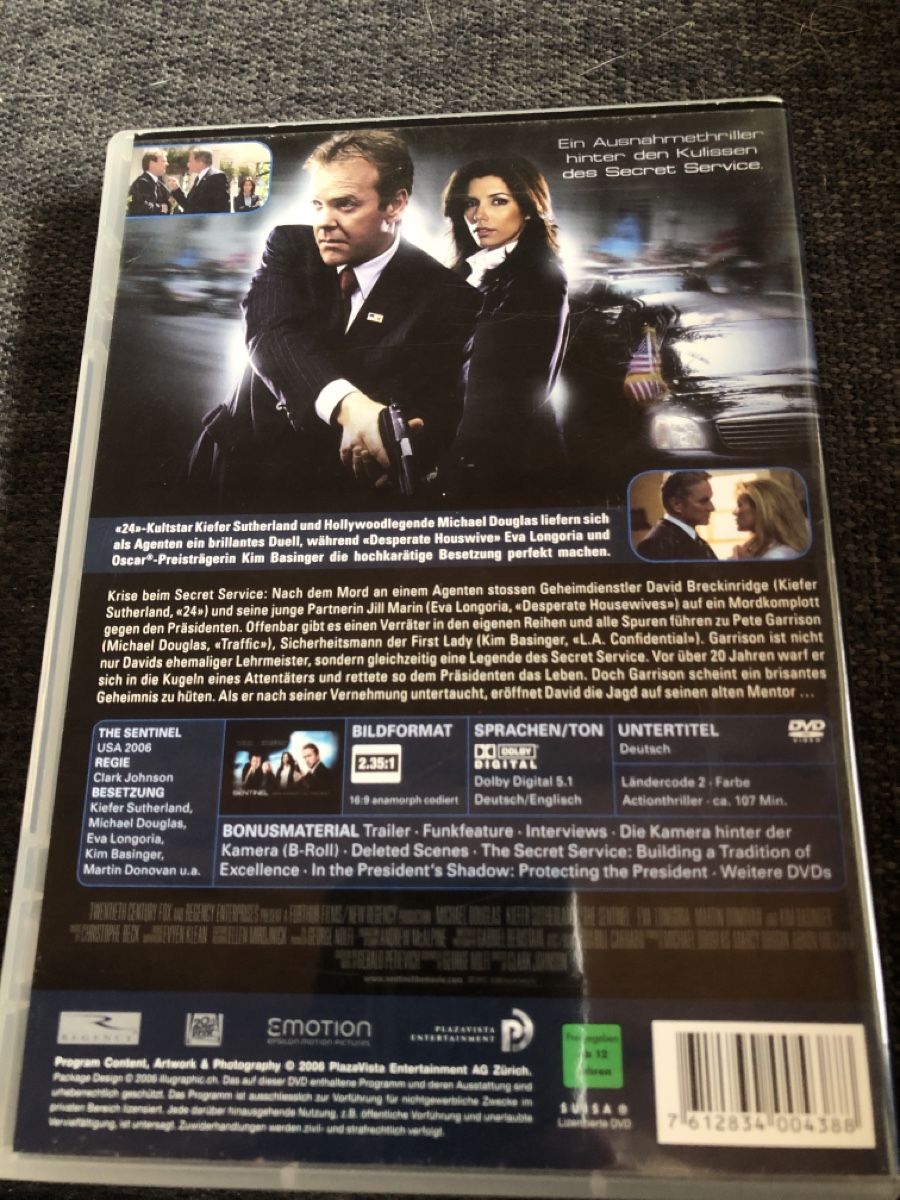 Tous les DVDs: DVD, THE SENTINEL – D'occasion à Balsthal par Katzenfan99 1