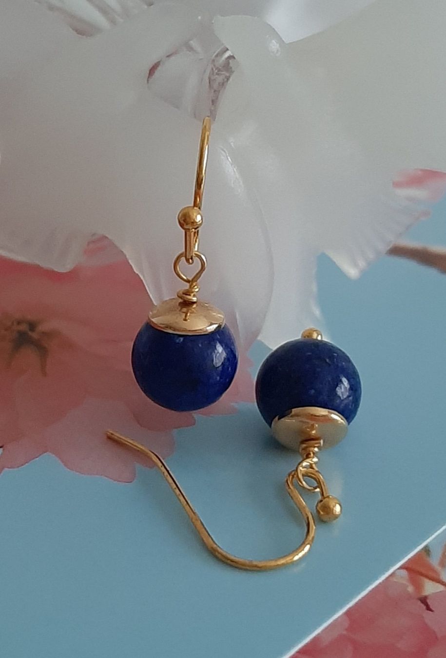 Orecchini pendenti & Orecchini a lobo: Lapislazuli Ohrschmuck ! – Nuovo e nell'imballaggio originale da Allschwil venduto da Weyli18 1