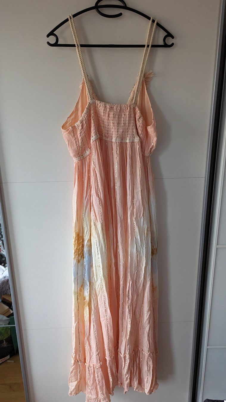 Kleider: Boho Kleid fabrikneu mit Glitzer, Kordeln, Batik, onesize – Neu und originalverpackt aus Belp von Sunny132 6