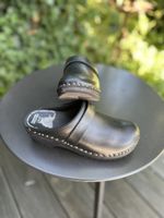 TROENTORPS DAMEN CLOGS / TOFFELN Gr. 37 (Schwarz - Echtholzs