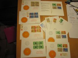 CH 1980 FDC Serien 4er m Adr und AK Stempel, PTT Bl, Einzeln