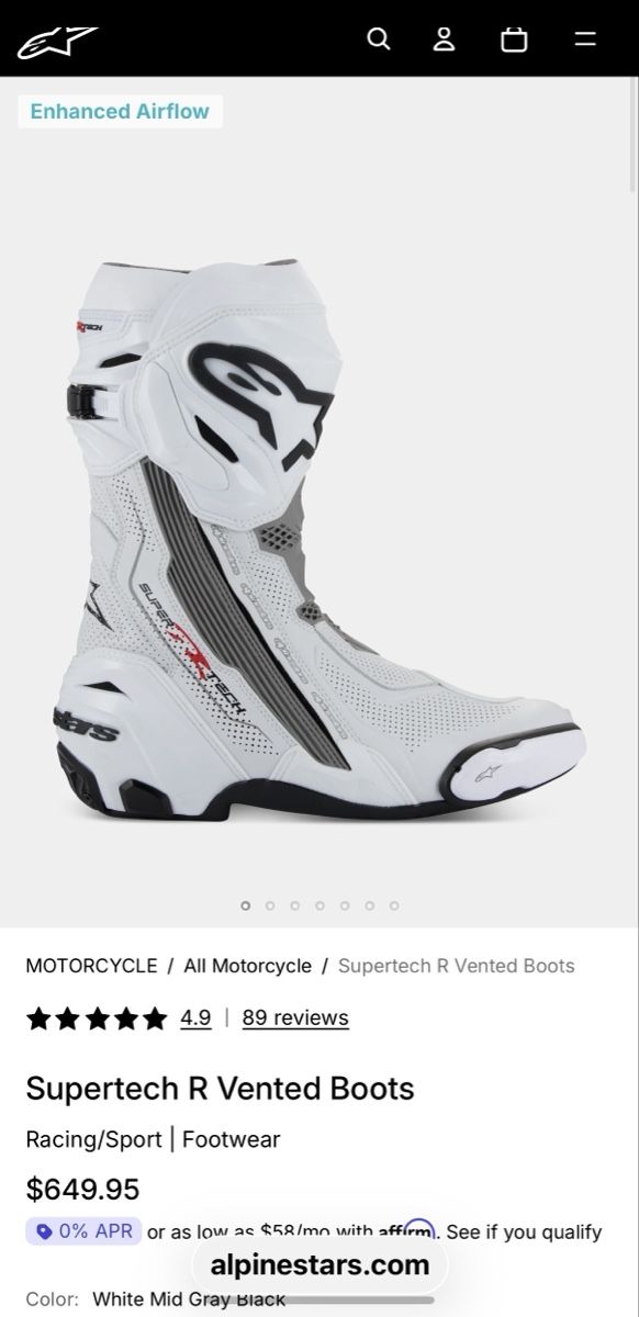 Alpinestars Scarpe da uomo: Alpinestars Supertech R Vented Boots – Nuovo e nell'imballaggio originale da Düdingen venduto da Janis_Siffert 2