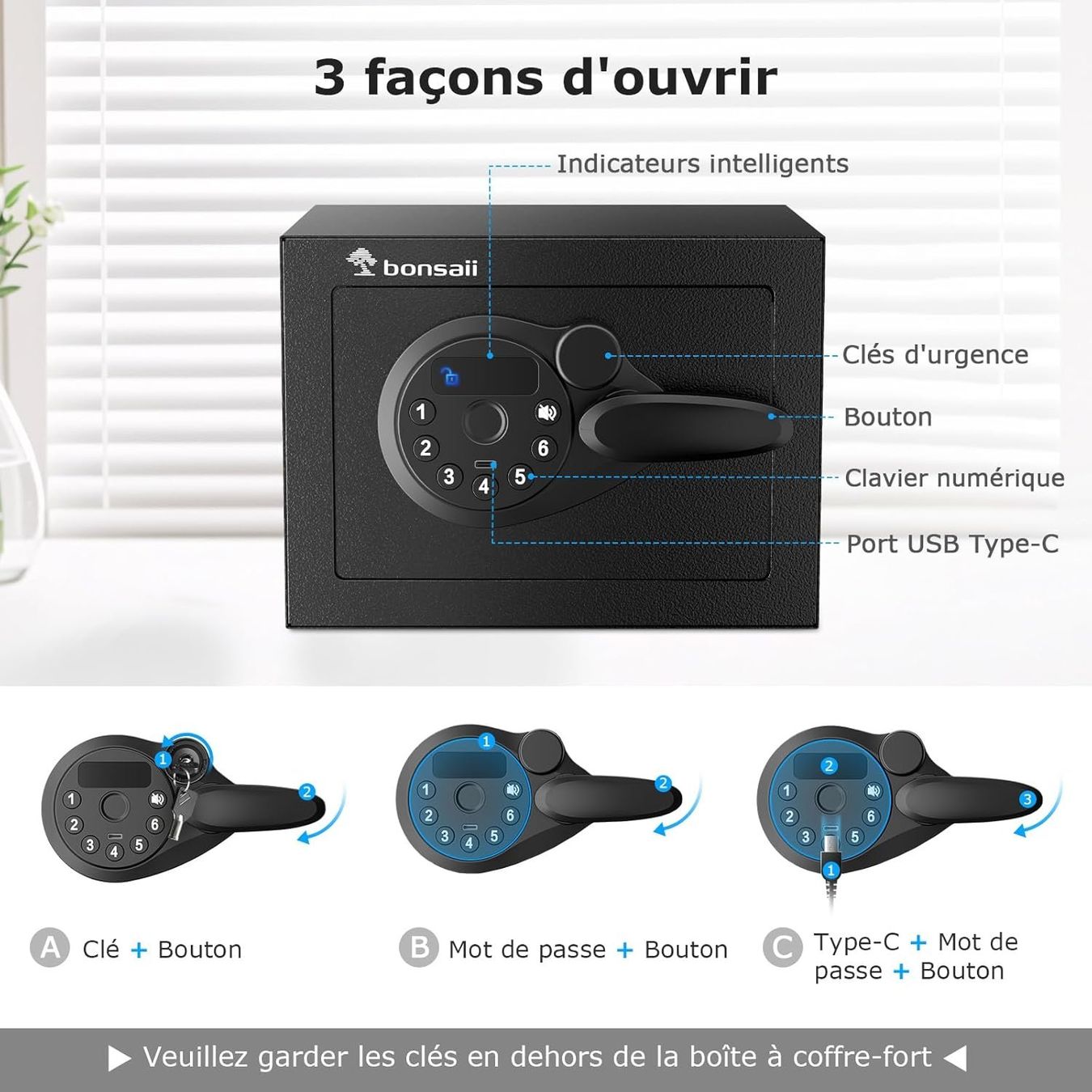 Tresor: Tresor Safe elektronisch 6,6L Zahlencode LED schwarz – Neu und originalverpackt aus Wittenbach von SELVARO 2